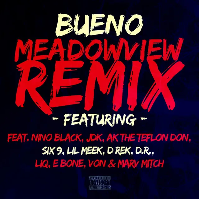 Meadowview (feat. Nino Black, Jdk, Ak the Teflon Don, Six 9, Lil Meek, D Rek, D.R., Liq, E Bone, Von & Marv Mitch) [Remix]