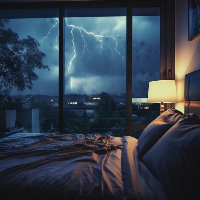 Rainy Night Reverie with Thunder for Sleep