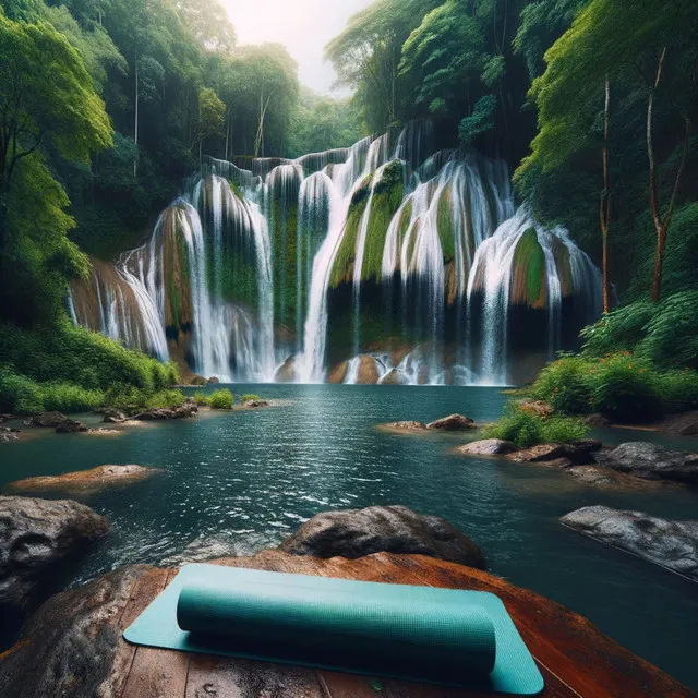 Waterfall Caress in Yoga Bliss