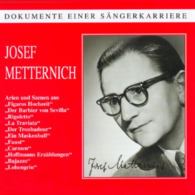 Dokumente einer Sängerkarriere - Josef Metternich