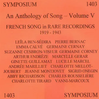 An Anthology of Song, Vol. 5 (1910-1943) by Eugène Bigot