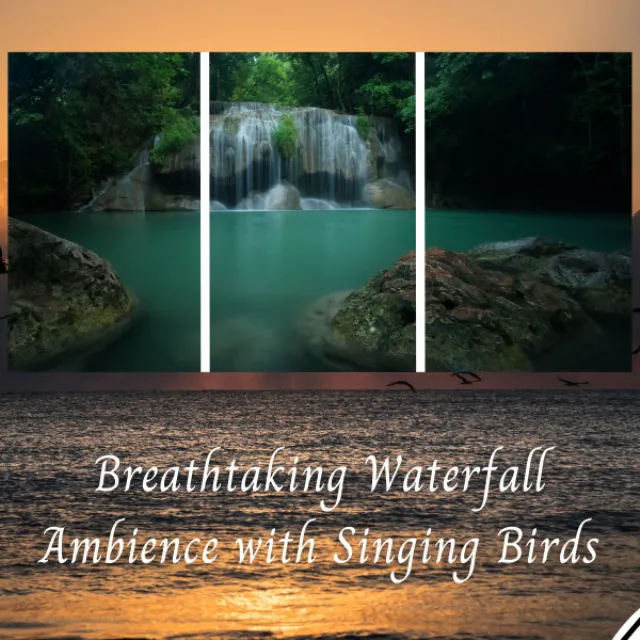 Breathtaking Waterfall Ambience with Singing Birds