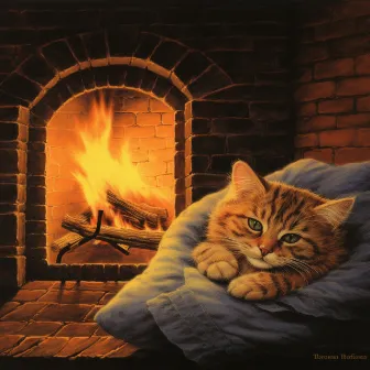 Cozy Naps and Serene Flames: Gentle Binaural Journeys for Calming and Reducing Cat Anxiety by Binaural Beats Guru