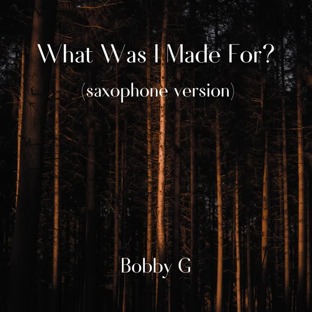 What Was I Made For? - Saxophone Version