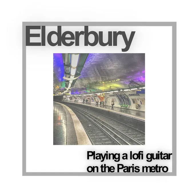 Playing a lofi guitar on the Paris metro