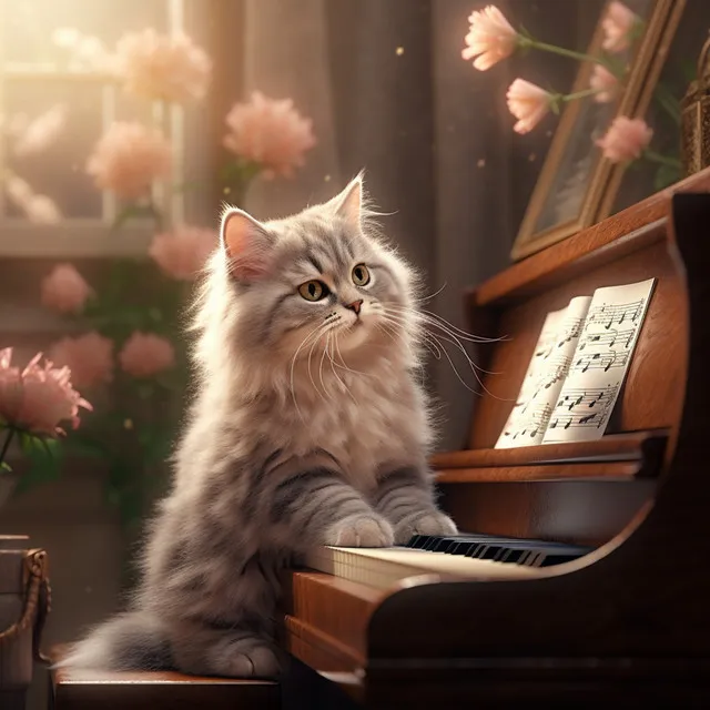 Soothing Piano Kitten Dream