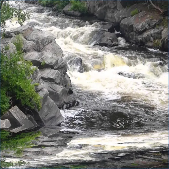 Rocky Bubbly River Rapids