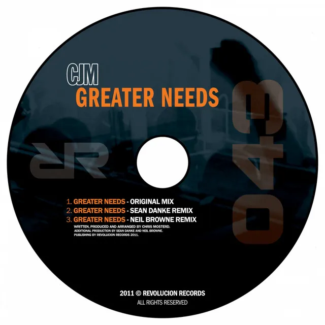 Greater Needs - Sean Danke Remix