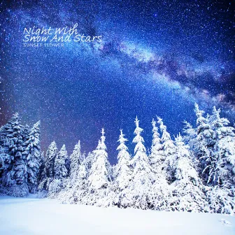 Night With Snow And Stars by Sunset Flower