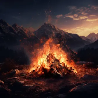 Nature's Embrace: Fire's Gentle Evening Song by Ambient Sound Collective