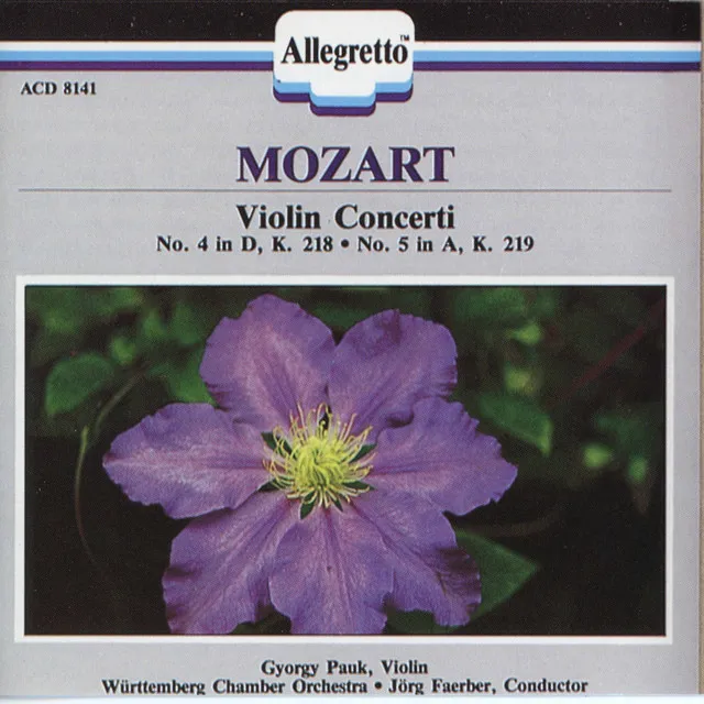 Violin Concerto No. 4 in D Major, K. 218: II. Andante cantabile