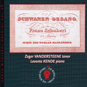 Schubert : le chant du cygne by Zeger Vandersteene