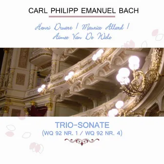 Henri Druart / Maurice Allard / Aimee Van De Wiele play: Carl Philipp Emanuel Bach: Trio-Sonate (Wq 92 Nr. 1 / Wq 92 Nr. 4) by Maurice Allard