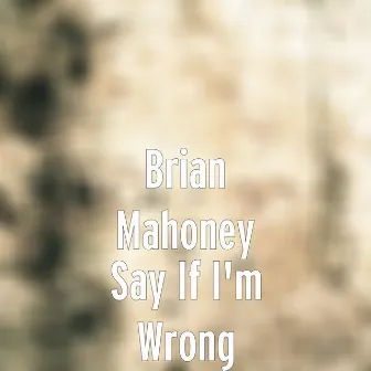 Say If I'm Wrong by Brian Mahoney