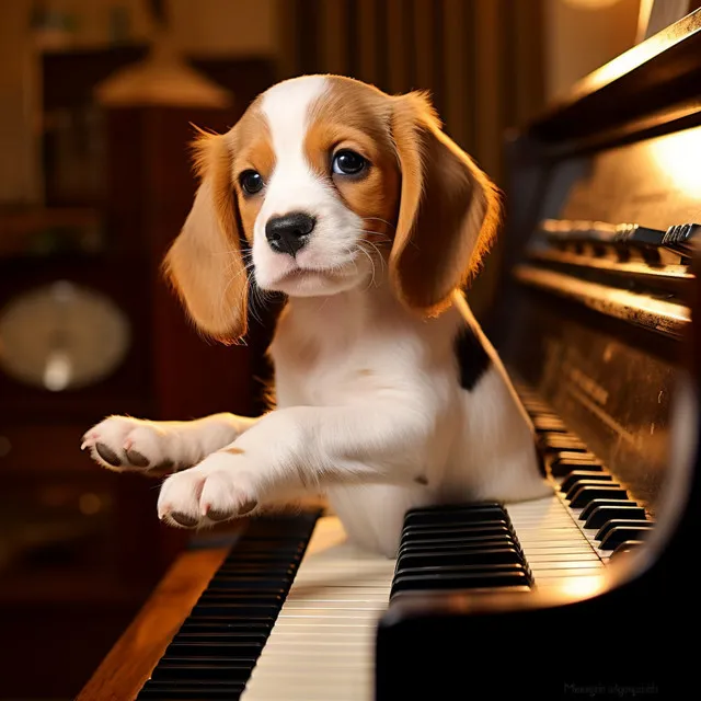 Piano Paws: Dogs Playful Riffs