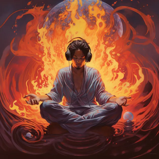 Binaural Tranquility: Fire Meditation Echoes