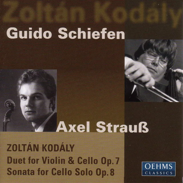 Kodaly: Duo / Cello Sonata