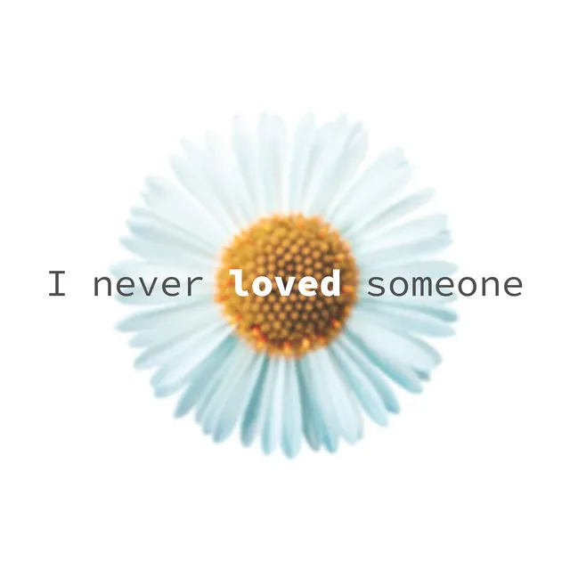 I never loved someone