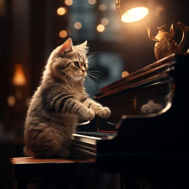 Piano Echoes Cats Serenity