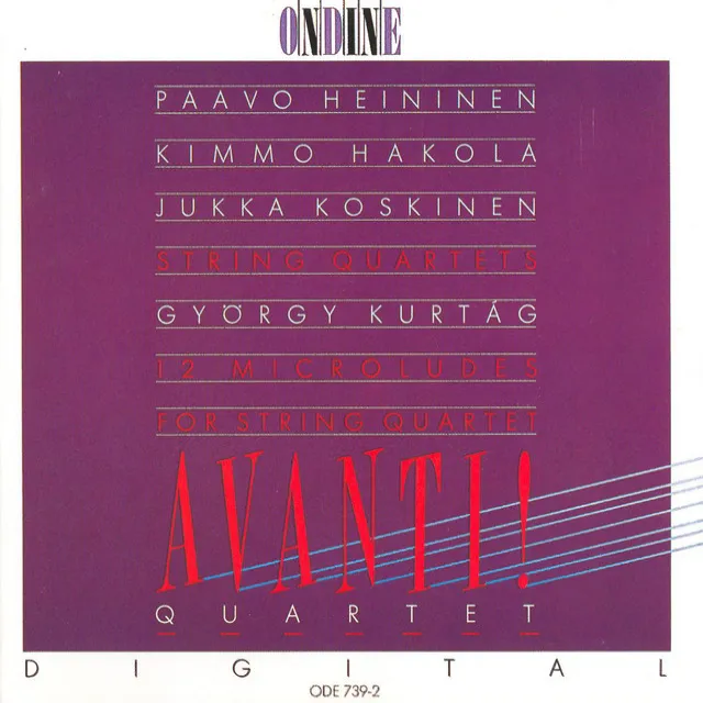 Hommage a Mihaly Andras, "12 Microludes for String Quartet", Op. 13: No. 7. —