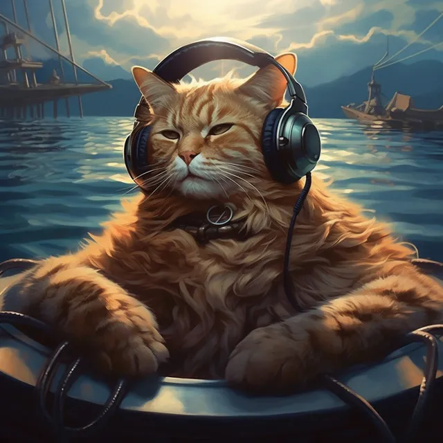 Wave Serenity: Ocean Calm for Cats