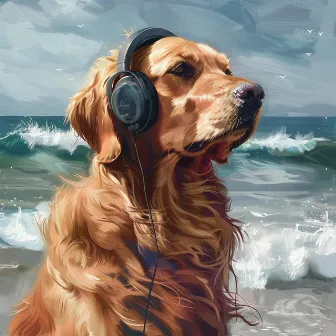 Playful Tides: Dogs Ocean Adventures by Ocean Waves Sounds