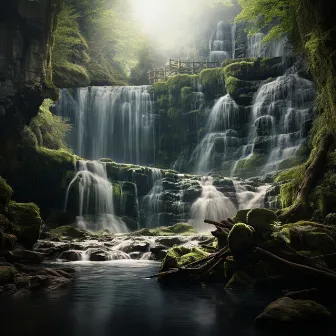 Nature's Waterfall Journey: Cascading Echoes by Calm ASMR White Soughs