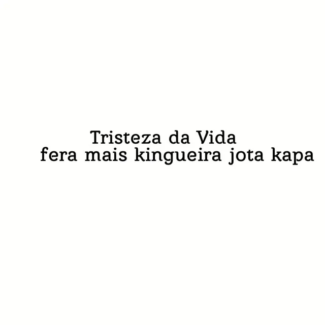 Tristeza da vida - Acoustic Version