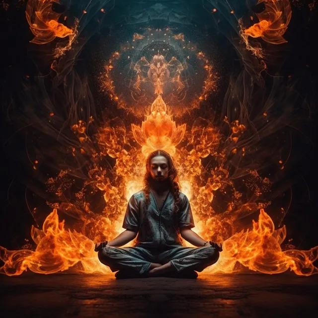 Ambiente Productivo De La Meditación Del Fuego