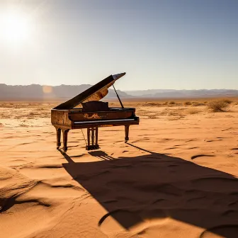 Torbellinos De Polvo Del Desierto: El Piano Pinta Susurros De Arena En Teclas Bañadas Por El Sol by Música de piano para momentos de tranquilidad