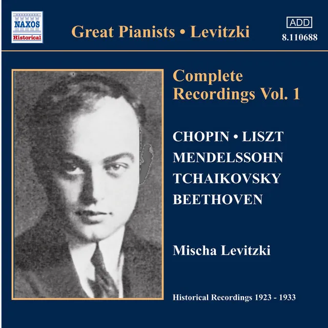 Levitzki, Mischa: Complete Recordings, Vol. 1 (1924-1928)