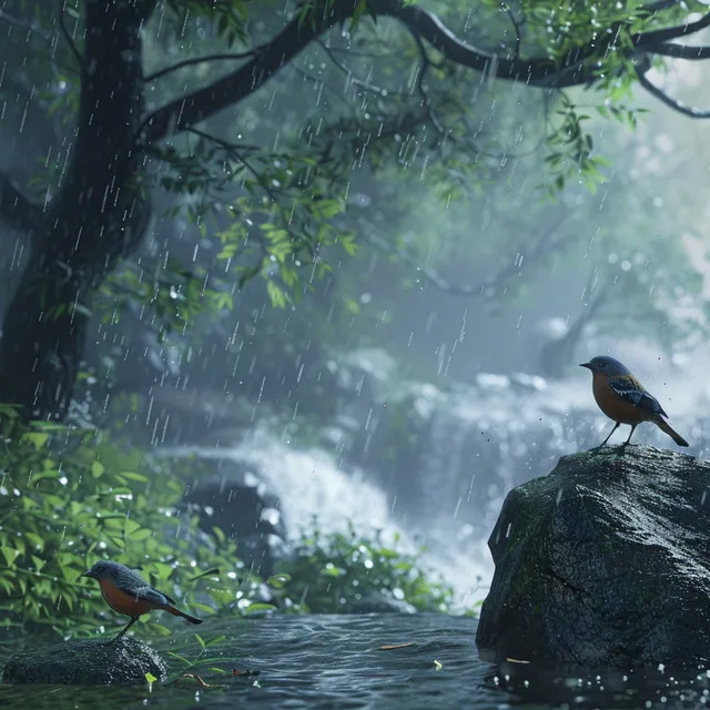 Binaural Nature Unwind: Calming Rain and Bird Song