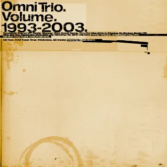 Volume - The Best Of Omni Trio by Omni Trio