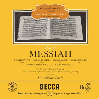 Handel: Messiah (Adrian Boult – The Decca Legacy II, Vol. 1) by George Maran