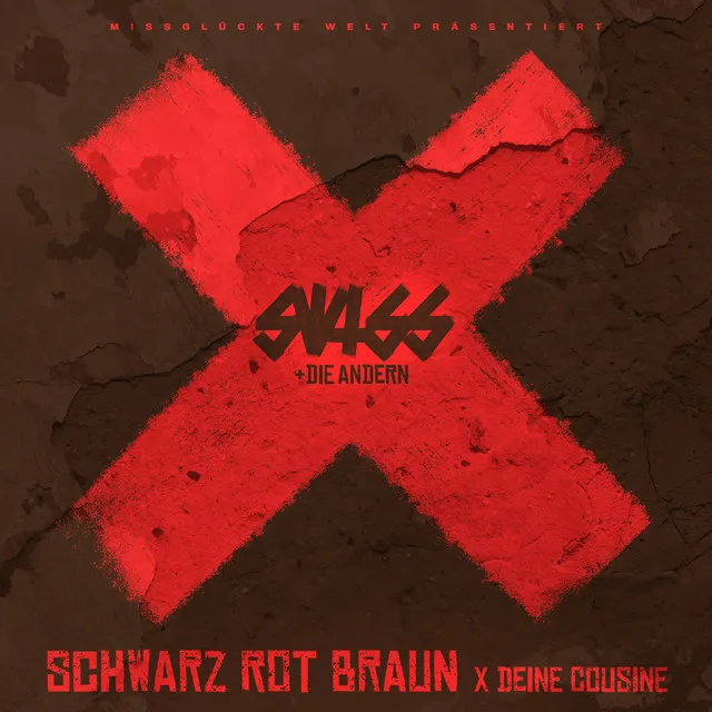 Schwarz rot braun