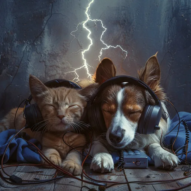 Pets in Thunder: Soothing Music Tunes