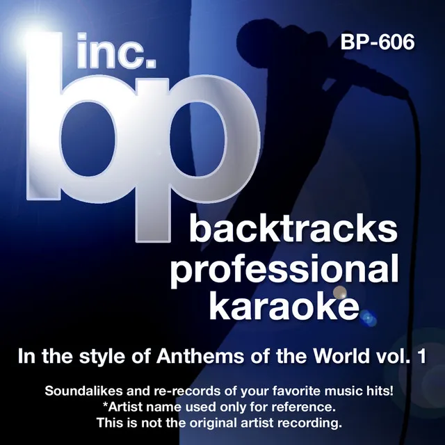 Karaoke - Anthems of the World Vol. 1 (Karaoke Version)