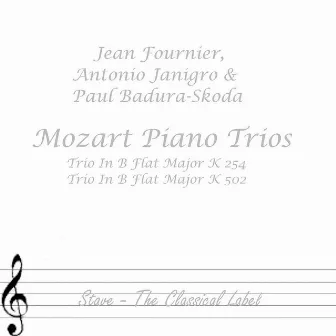 Mozart Piano Trios Volume 1 by Jean Fournier