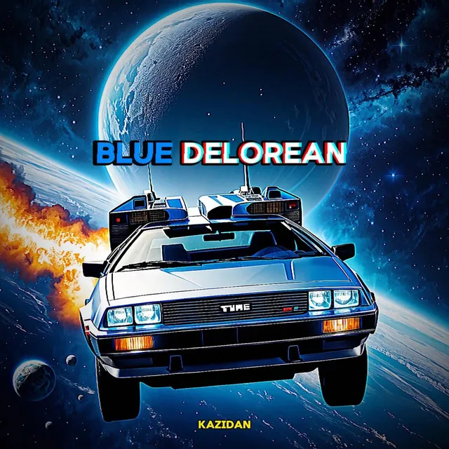 Blue delorean