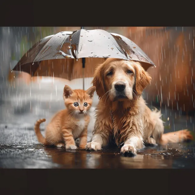 Descanso Felino Con Suave Lluvia