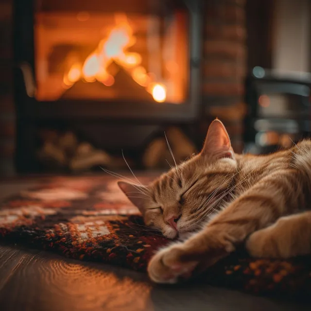 Melodías Cálidas Del Hogar: Sonidos Relajantes Del Fuego Para Los Gatos