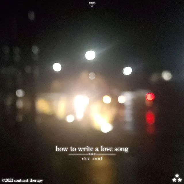 how to write a love song