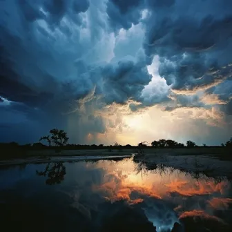 Música Combinada Con Lluvia: Flujo Concentrado Con Lluvia by Nubes maravillosas