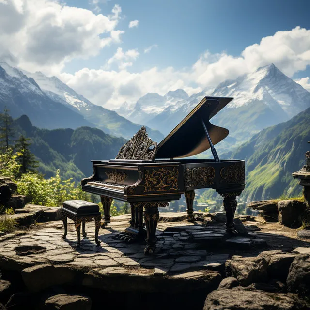 Melodías De Montaña: Ecos De Piano En Valles Glaciares