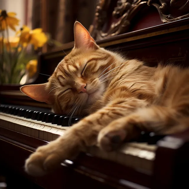 Gatos En Piano: Armonía De Patas Suaves