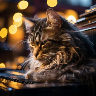 Gato Zen Con Teclas De Piano Lluviosas by La lluvia de la Tierra