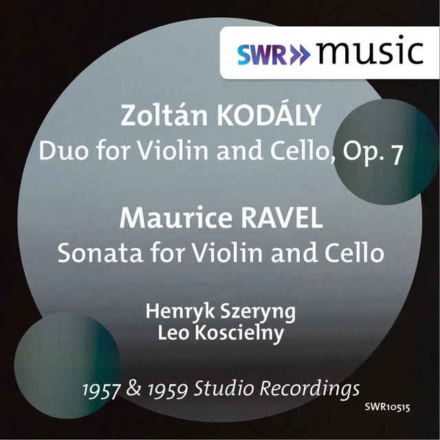 Duo for Violin & Cello, Op. 7: I. Allegro serioso, non troppo