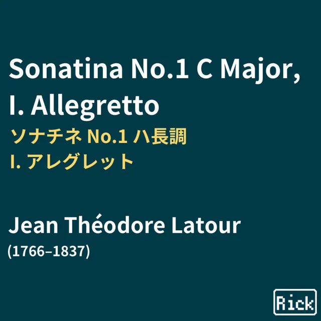 Sonatina No.1 C Major, I. Allegretto (Live at Steinway Piano Gallery, Austin)