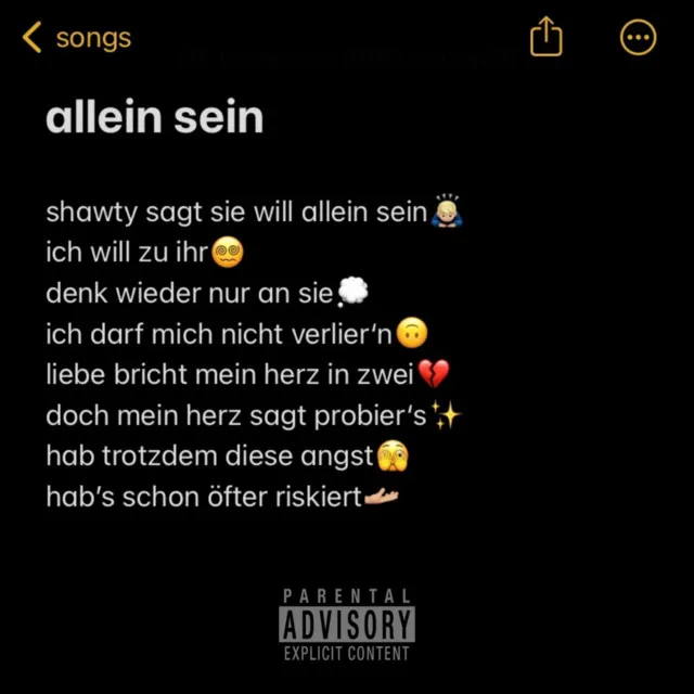 allein sein