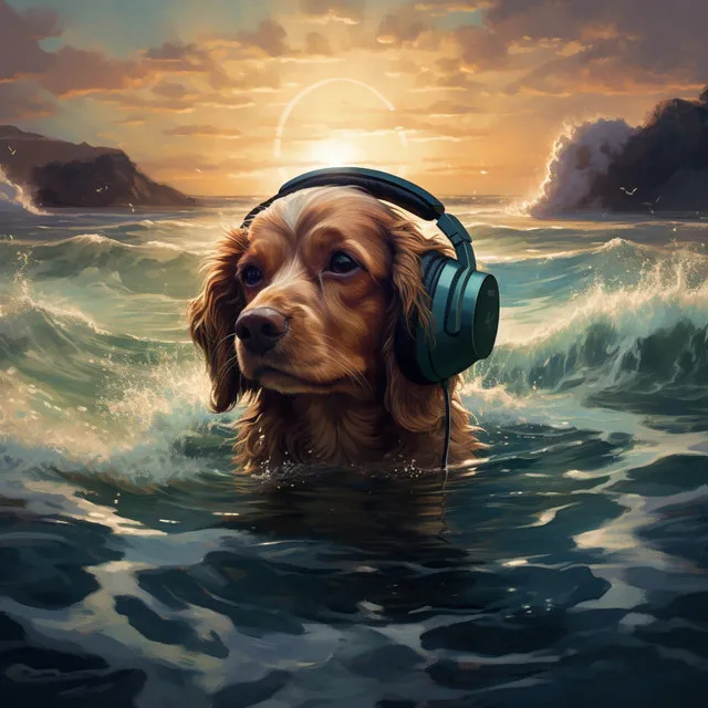 Dogs Harmony: Ocean Relaxation Serenity